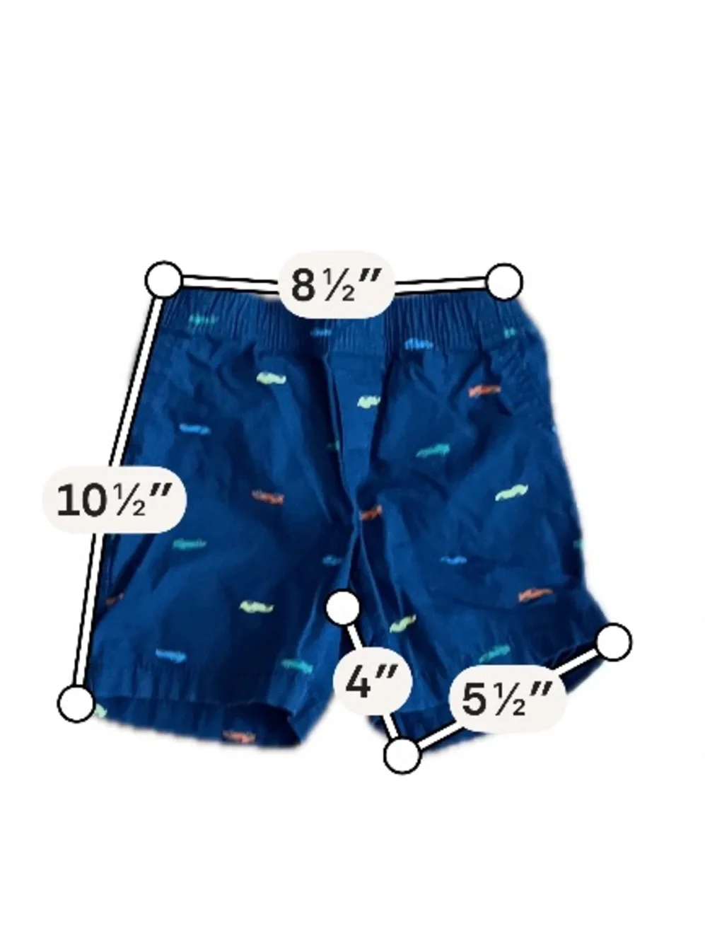 Carter’s Boys 3T Navy Race Car Print Pull-On Shorts Toddler